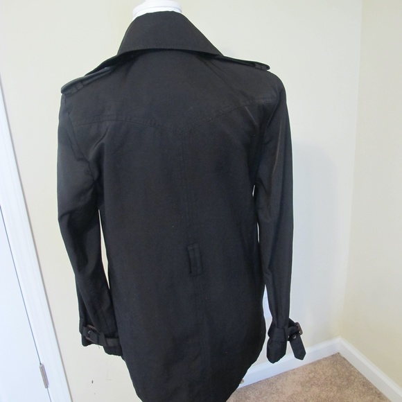 Tommy Hilfiger Black Long Sleeve winter Women's Pea Coat Size Small EUC - Picture 3 of 7